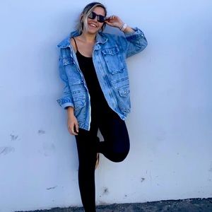 Briana K cute oversized jean jacket NWT